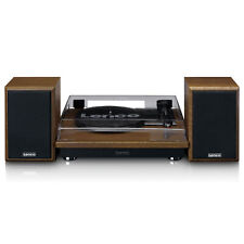 LENCO LS-100WD Plattenspieler BT 2 externe Lautsprecher Holzgehäuse Holzoptik