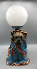 Antike Art Deco Lampe Hund Boxer Welpe Leuchte Alt Rarität Tischlampe Masse Gips