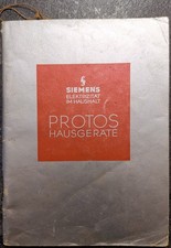 SIEMENS Protos Hausgeräte Preisliste 1935