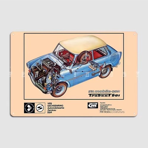 Trabant 601 blechschild veb - trabant,