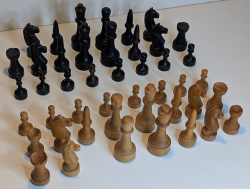 Vintage schachfiguren - vintage,