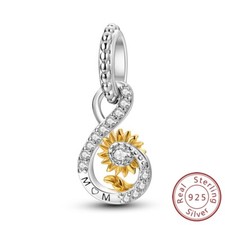 MULA Frauen Original 925 Sterling Silber DIY Charm CZ für immer MOM für Armband