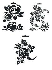 1 Schablone Blüten Ornamente A5 für Wand Fenster Textil ua Heike Schäfer