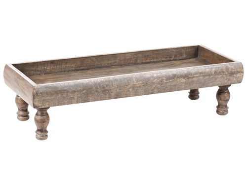 Serviertablett mangoholz braun - serviertablett,