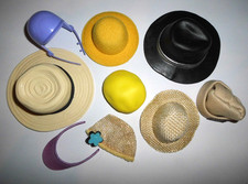 %**Puppen Mützen,Hut,Helm*Für Barbie,Ken,Shelly,Creatable*Verschiedene Größen*%