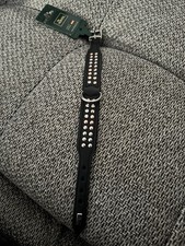 Hunter Halsband Leder Elk petit diamond 32 (xs) schwarz