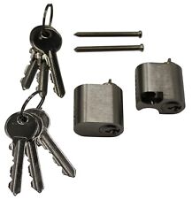 Skandinavischer ovaler Schließzylinder Lauf passend für Assa - Ruko Silber Schlösser 1 Paar 