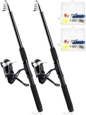 NEU 2er Set Einsteiger Angel 62 teilig Komplettset für Anfänger Süßwasser Angeln