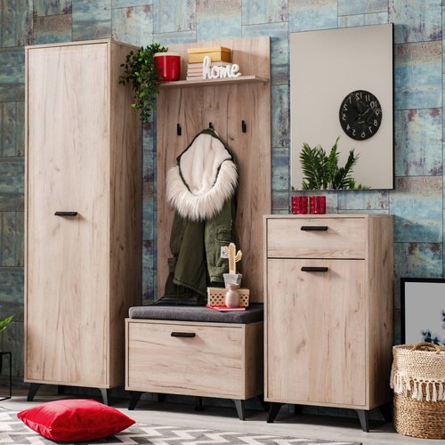 Flurgarderobe set holz - flurgarderobe,