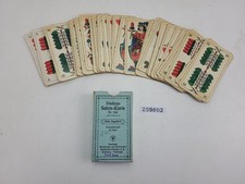 Skat-Spiel ASS Altenburger Salon-Karte Nr. 148 sächs. Doppelbild alt #259802