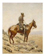 Cowboy auf pferd wandkunst - pferd,