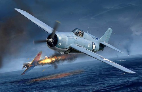 Usn f4f wildcat battle of - usn,
