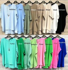 Große Größen Shirt Bluse 48 50 52 54 Longshirt Tunika Italy Damenshirts  #11