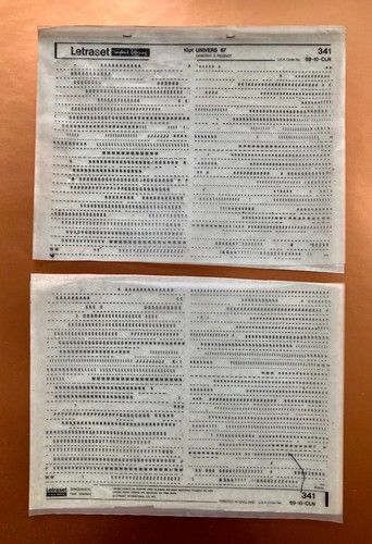 Letraset 341 univers - ,