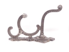 antiker Kleiderhaken Garderobenhaken Eisen Silber Jugendstil antik  Frankreich