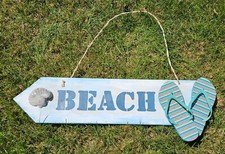 Holzschild " Beach" 80 cm x 22 cm Unikat Handmade - Deko