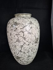 Villeroy & Boch Mettlacher Kupferstich Vase große Vintage Keramik Bauchvase