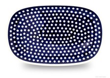 Bunzlauer Keramik Servierplatte 37,3x23,5, H=2,5 cm, Dekor 42