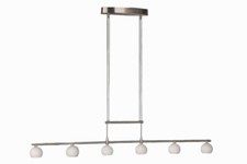 MASSIVE Halogen Pendelleuchte Höhenverstellbar 6 Flammig Glas Stahl G4