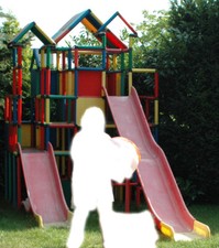 2 3tlg Quadro Rutschen Move and Stic Moveandstic Rutsche XXL Wasserrutsche Welle