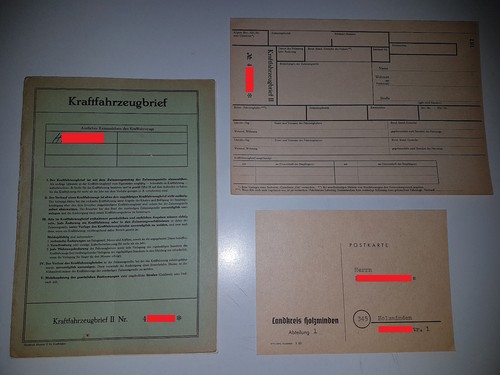 Blanko fahrzeugbrief kfz - blanko, brief