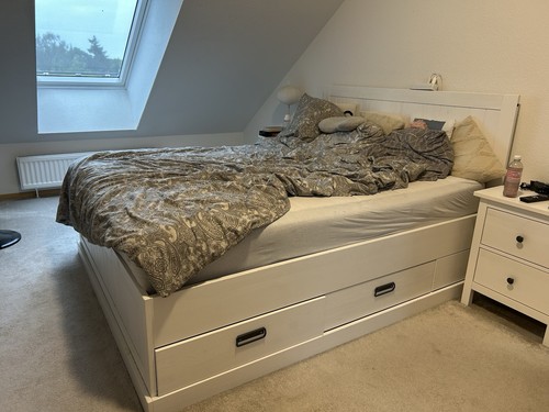 Bettgestell weiß hemnes - bettgestell,