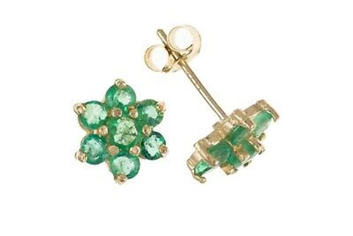 Gold smaragd cluster - 9,