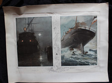 Antike Chromolithografie Willy