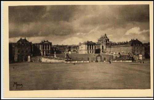 Chateau castle versailles cpa - chateau,