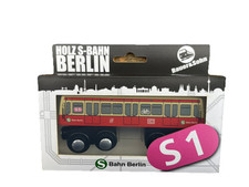 Holzeisenbahn Tiny Trainz Anhänger  Berlin S1 Eisenbahn Miniatur Bauer&Sohn