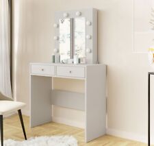 Schminktisch Werdiana Schubladen Spiegel Kosmetiktisch Beleuchtung Modern Tisch