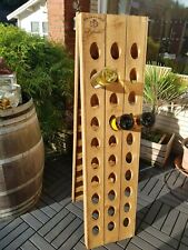 ORIGINAL Champagner Rätselregal Eiche f. 60 Weinflaschen + 2 Brandings / A-Rahmen
