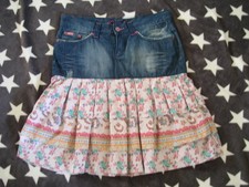 Mogul Jeans-Rock "Cindy", Gr.30, tolle Details, Blümchen etc.