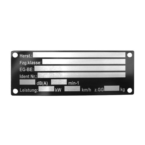 Universal typenschild motorrad - universal,