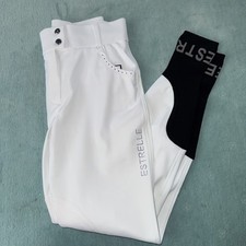 Reithose % Mit Leder Kniebesatz Neu 42 Weiß XL UVP 169,95€