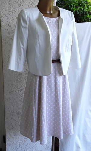 Comma kleid beige weiß - kleid,