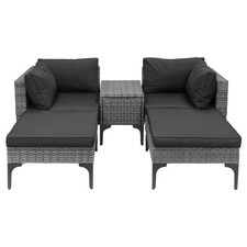 Poly Rattan Sitzgruppe Lounge Gartenmöbel Gartengarnitur Gartenlounge Terrasse