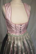 H127 - Alb Trachten Balkonette Mieder Dirndl + Schürze - Gr. 34 / 36