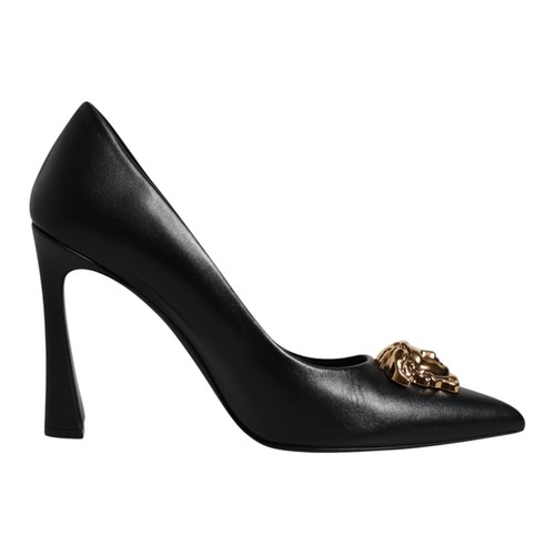 Versace schuhe schwarz - schwarz, leder