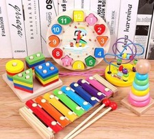 5-teiliges Holzspielzeug-Set für Kinder - Fördert Motorik und Kreativität