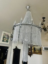 Kronleuchter Hängeleuchte Lüster Mossapour FUCHUR  Nickelketten 130cmH Schweiz