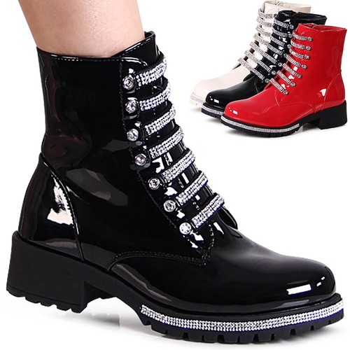 Damen lack stiefeletten - damen,
