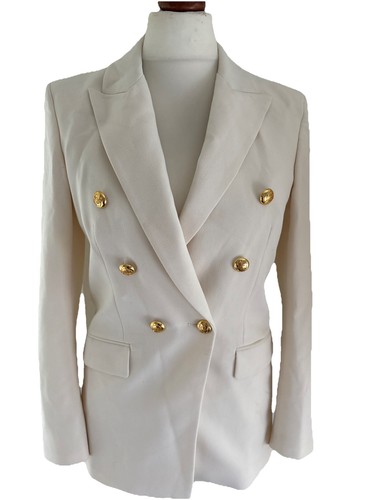 Zara blazer wollweiss creme - blazer,