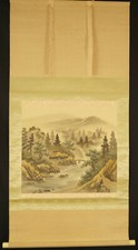 Landschaft Japanisches Rollbild Gemälde Kakemono Kakejiku Kunst painting 5552