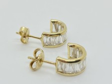 585 Gold Ohrstecker Ohrringe Gelbgold mit simulierter Edelstein 14k