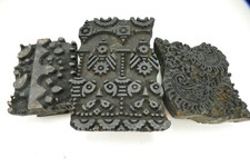 3x Holzstempel für Stoff