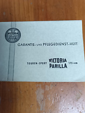 Victoria Parilla Pflegedienst Garantie Heft UNBES.  Motorrad Mofa Moped KE