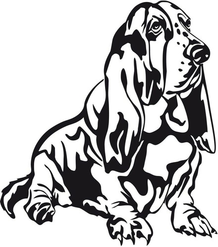 Basset aufkleber - aufkleber,