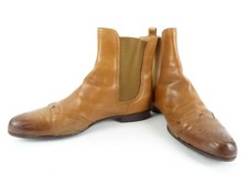 Unützer Damen Schuhe Stiefel Gr 38,5 Stiefelette Echtleder Budapester braun (W)