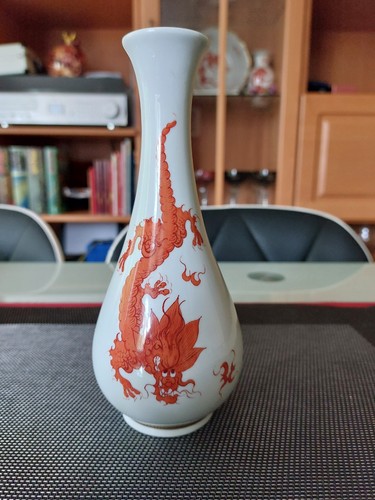 Vintage porzellan vase roter - vintage,